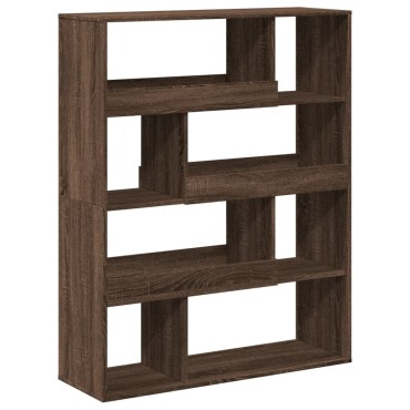 vidaXL Βιβλιοθήκη Καφέ Δρυς 100x33x125,5cm από Επεξεργασμένο Ξύλο 1 τεμ.