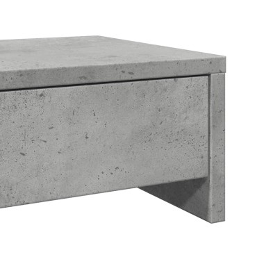 vidaXL Βάση Οθόνης με Συρτάρια Γκρι Σκυρ. 100x27x15 εκ. Επεξεργ. Ξύλο