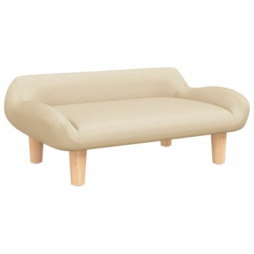 vidaXL Καναπές Παιδικός κρεμ 70x40x24cm από Ύφασμα 1 τεμ.