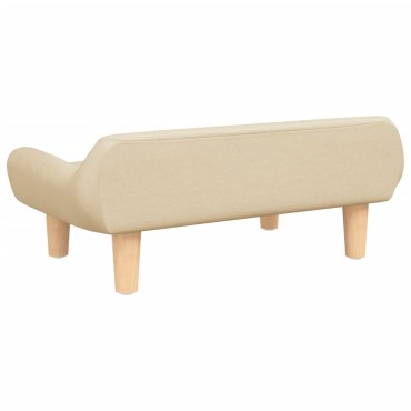 vidaXL Καναπές Παιδικός κρεμ 70x40x24cm από Ύφασμα 1 τεμ.