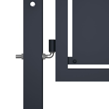 vidaXL Πόρτα Περίφραξης Κήπου Ανθρακί 350 x 125 εκ. Ατσάλινη