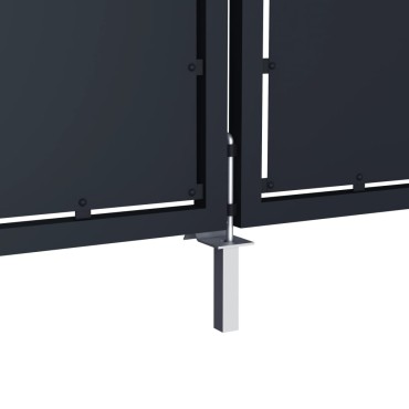 vidaXL Πόρτα Περίφραξης Κήπου Ανθρακί 350 x 125 εκ. Ατσάλινη