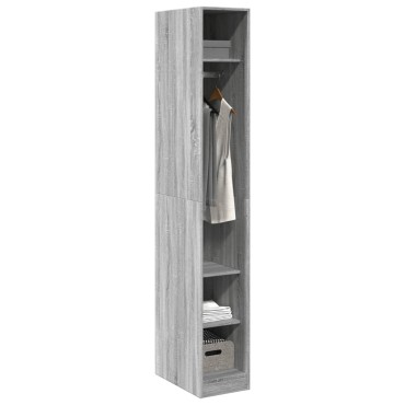 vidaXL Ντουλάπα Γκρι Sonoma 30x50x200cm από Επεξεργασμένο Ξύλο 1 τεμ.