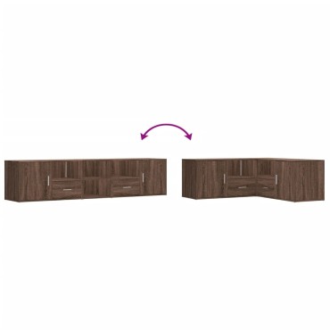 vidaXL Γωνιακό Έπιπλο Καφέ δρυς 200x40x45cm από Επεξεργ. Ξύλο 1 τεμ.