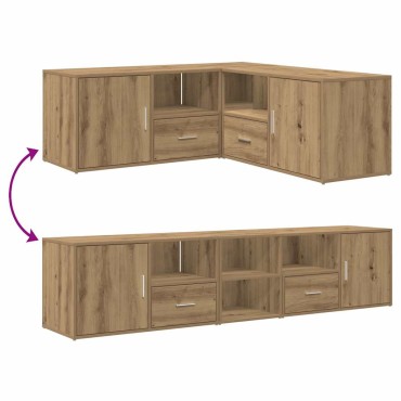 vidaXL Ντουλάπι Γωνιακό Αρτισιανή Δρυς 200x40x45cm από Επεξ. Ξύλο 1 τεμ.