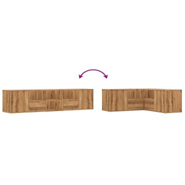 vidaXL Ντουλάπι Γωνιακό Αρτισιανή Δρυς 200x40x45cm από Επεξ. Ξύλο 1 τεμ.