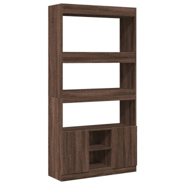 vidaXL Ντουλάπι Καφέ Δρυς 92x33x180cm από Επεξεργασμένο Ξύλο 1 τεμ.