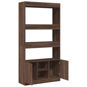 vidaXL Ντουλάπι Καφέ Δρυς 92x33x180cm από Επεξεργασμένο Ξύλο 1 τεμ.