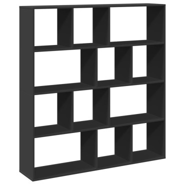 vidaXL Βιβλιοθήκη Μαύρο 132x29x141,5cm από Επεξεργασμένο Ξύλο 1 τεμ.