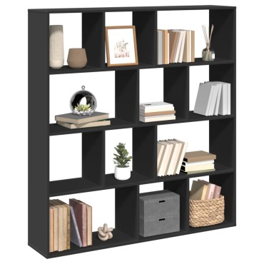 vidaXL Βιβλιοθήκη Μαύρο 132x29x141,5cm από Επεξεργασμένο Ξύλο 1 τεμ.
