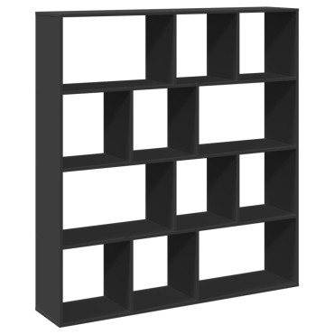 vidaXL Βιβλιοθήκη Μαύρο 132x29x141,5cm από Επεξεργασμένο Ξύλο 1 τεμ.