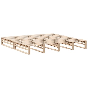 vidaXL Σκελετός Κρεβατιού Χωρίς Στρώμα 180x200 εκ Μασίφ Ξύλο Πεύκου