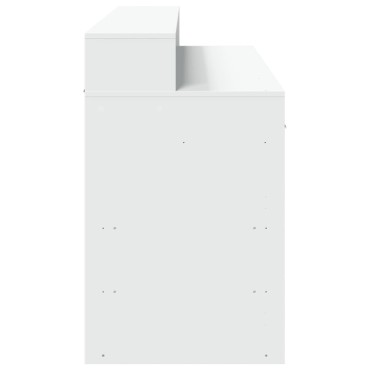 vidaXL Γραφείο με LED Λευκό 140x55x91cm από Επεξεργασμένο Ξύλο 1 τεμ.