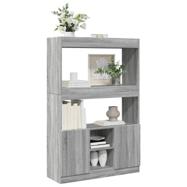 vidaXL Ντουλάπι Γκρι Sonoma 92x33x140cm από Επεξεργασμένο Ξύλο 1 τεμ.