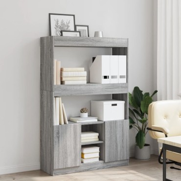 vidaXL Ντουλάπι Γκρι Sonoma 92x33x140cm από Επεξεργασμένο Ξύλο 1 τεμ.