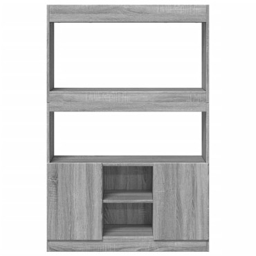 vidaXL Ντουλάπι Γκρι Sonoma 92x33x140cm από Επεξεργασμένο Ξύλο 1 τεμ.
