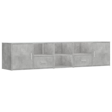 vidaXL Ντουλάπι Γωνιακό Γκρι Σκυροδέματος 200x40x45cm από Επεξ. Ξύλο 1 τεμ.