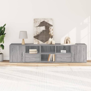 vidaXL Γωνιακό Έπιπλο Γκρι Sonoma 200x40x45cm από Επεξεργ. Ξύλο 1 τεμ.