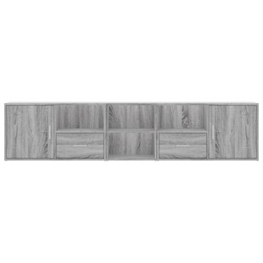 vidaXL Γωνιακό Έπιπλο Γκρι Sonoma 200x40x45cm από Επεξεργ. Ξύλο 1 τεμ.