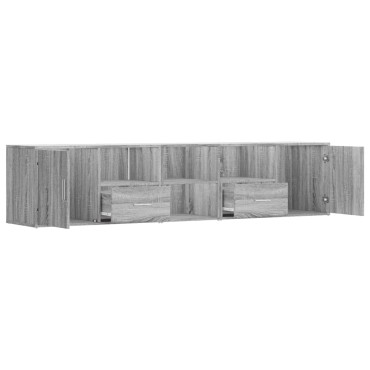 vidaXL Γωνιακό Έπιπλο Γκρι Sonoma 200x40x45cm από Επεξεργ. Ξύλο 1 τεμ.
