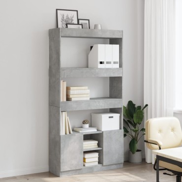 vidaXL Ντουλάπι Γκρι Σκυροδέματος 92x33x180cm από Επεξεργασμένο Ξύλο 1 τεμ.