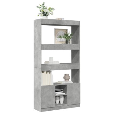vidaXL Ντουλάπι Γκρι Σκυροδέματος 92x33x180cm από Επεξεργασμένο Ξύλο 1 τεμ.