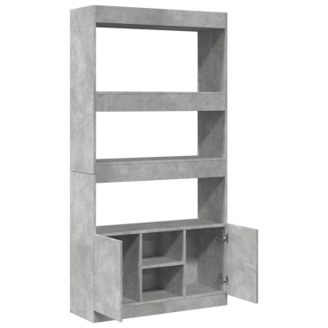 vidaXL Ντουλάπι Γκρι Σκυροδέματος 92x33x180cm από Επεξεργασμένο Ξύλο 1 τεμ.