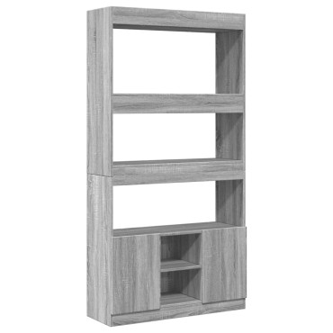 vidaXL Ντουλάπι Γκρι Sonoma 92x33x180cm από Επεξεργασμένο Ξύλο 1 τεμ.