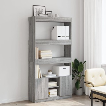 vidaXL Ντουλάπι Γκρι Sonoma 92x33x180cm από Επεξεργασμένο Ξύλο 1 τεμ.