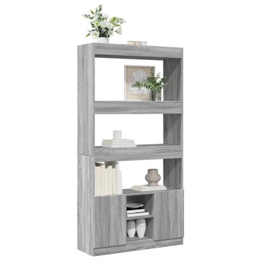 vidaXL Ντουλάπι Γκρι Sonoma 92x33x180cm από Επεξεργασμένο Ξύλο 1 τεμ.