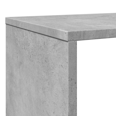 vidaXL Βιβλιοθήκη Γκρι Σκυροδέματος 132x29x141,5cm Επεξεργασμένο Ξύλο 1 τεμ.