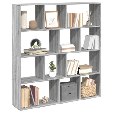 vidaXL Βιβλιοθήκη Γκρι Sonoma 132x29x141,5cm από Επεξεργασμένο Ξύλο 1 τεμ.