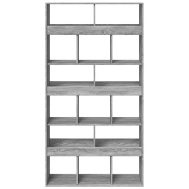 vidaXL Βιβλιοθήκη/Διαχωριστικό Χώρου Γκρι 100x33x187,5cm Επεξ. Ξύλο 1 τεμ.