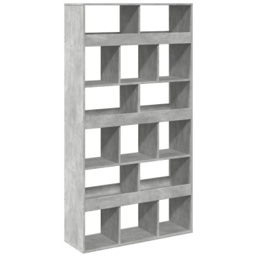 vidaXL Βιβλιοθήκη/Διαχωριστικό Χώρου Γκρι 100x33x187,5cm Επεξ. Ξύλο 1 τεμ.