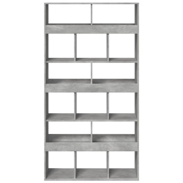 vidaXL Βιβλιοθήκη/Διαχωριστικό Χώρου Γκρι 100x33x187,5cm Επεξ. Ξύλο 1 τεμ.