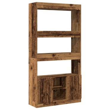 vidaXL Ντουλάπι Όψη Παλαιού Ξύλου 92x33x180cm Επεξεργασμένο Ξύλο 1 τεμ.