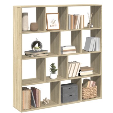 vidaXL Βιβλιοθήκη Χρώμα Sonoma Δρυς 132x29x141,5cm Επεξεργασμένο Ξύλο 1 τεμ.