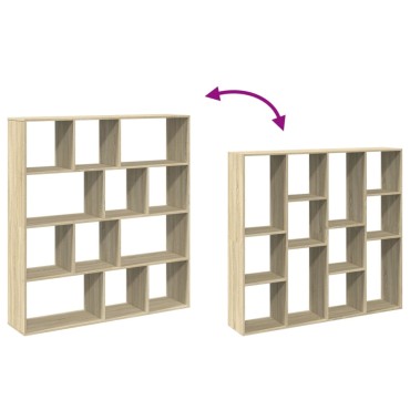 vidaXL Βιβλιοθήκη Χρώμα Sonoma Δρυς 132x29x141,5cm Επεξεργασμένο Ξύλο 1 τεμ.