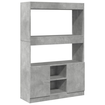 vidaXL Ντουλάπι Γκρι Σκυρ. 92x33x140cm από Επεξεργασμένο Ξύλο 1 τεμ.