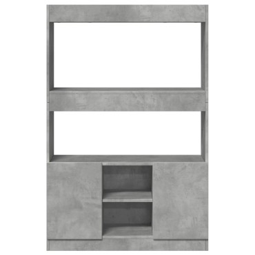 vidaXL Ντουλάπι Γκρι Σκυρ. 92x33x140cm από Επεξεργασμένο Ξύλο 1 τεμ.