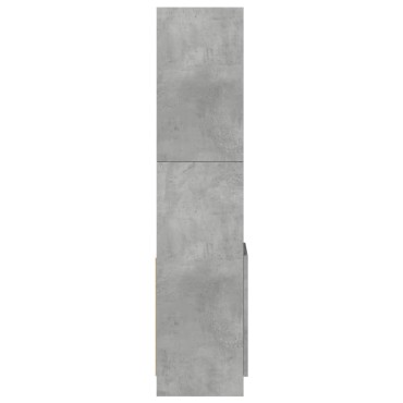 vidaXL Ντουλάπι Γκρι Σκυρ. 92x33x140cm από Επεξεργασμένο Ξύλο 1 τεμ.