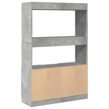 vidaXL Ντουλάπι Γκρι Σκυρ. 92x33x140cm από Επεξεργασμένο Ξύλο 1 τεμ.