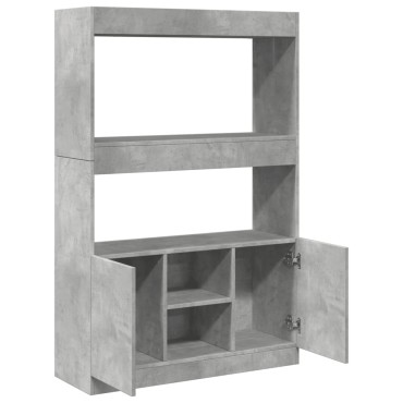 vidaXL Ντουλάπι Γκρι Σκυρ. 92x33x140cm από Επεξεργασμένο Ξύλο 1 τεμ.