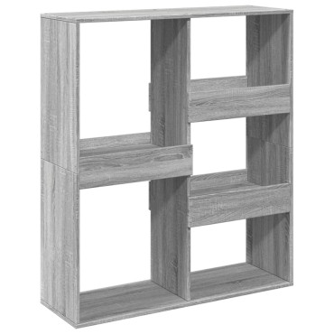 vidaXL Βιβλιοθήκη/Διαχωριστικό Χώρου Γκρι 100x33x115cm Επεξ. Ξύλο 1 τεμ.