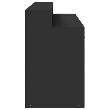 vidaXL Γραφείο με LED Μαύρο 140x55x91cm από Επεξεργασμένο Ξύλο 1 τεμ.