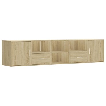 vidaXL Ντουλάπι Γωνιακό Sonoma Δρυς 200x40x45cm Επεξεργασμένο Ξύλο 1 τεμ.