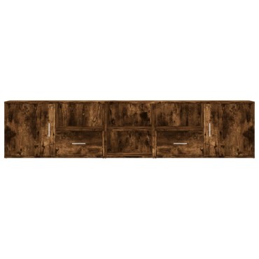 vidaXL Γωνιακό Έπιπλο Καπνιστή δρυς 200x40x45cm από Επεξεργ. Ξύλο 1 τεμ.