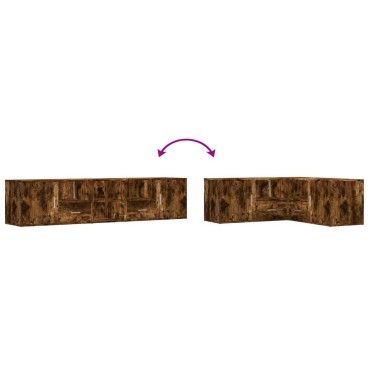 vidaXL Γωνιακό Έπιπλο Καπνιστή δρυς 200x40x45cm από Επεξεργ. Ξύλο 1 τεμ.