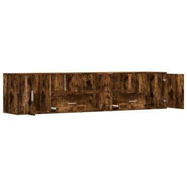 vidaXL Γωνιακό Έπιπλο Καπνιστή δρυς 200x40x45cm από Επεξεργ. Ξύλο 1 τεμ.