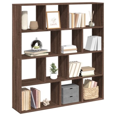 vidaXL Βιβλιοθήκη Καφέ Δρυς 132x29x141,5cm από Επεξεργασμένο Ξύλο 1 τεμ.